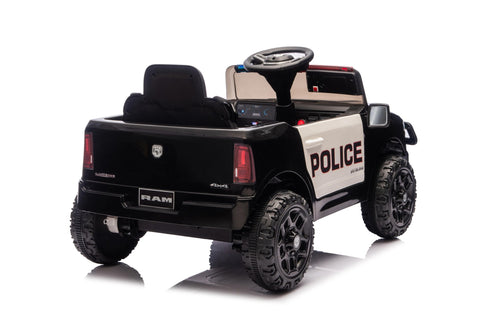 Police Cruiser Dodge RAM 3500 Licensed 24V Ride - On Truck – Remote Control, EVA Wheels, Leather Seat 2577PBK - with | Sold by Uncle Wiener's Wholesale