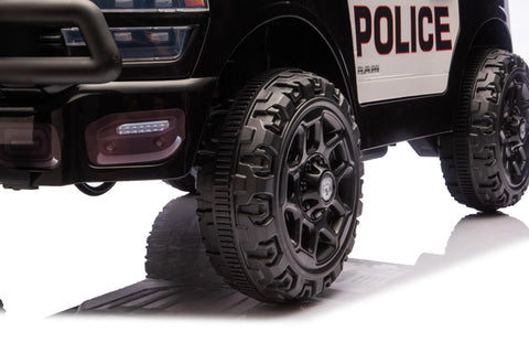 Police Cruiser Dodge RAM 3500 Licensed 24V Ride - On Truck – Remote Control, EVA Wheels, Leather Seat 2577PBK - with | Sold by Uncle Wiener's Wholesale