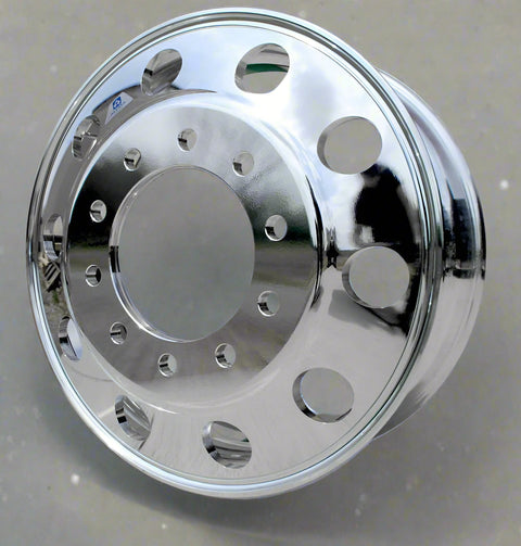 "Polished 24.5-inch aluminum truck rim for heavy-duty vehicle"

"22.5-inch lightweight polished wheel for semi-trucks"