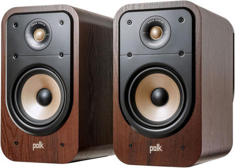 Polk Signature Elite ES20 Bookshelf Speaker - Hi - Res Audio Certified, Dolby Atmos & DTS:X Compatible, 1 Inch Tweeter & 6.5 Inch Woofer, Power Port Technology for Effortless Bass (Pair, Contemporary - with | Sold by Uncle Wiener's Wholesale