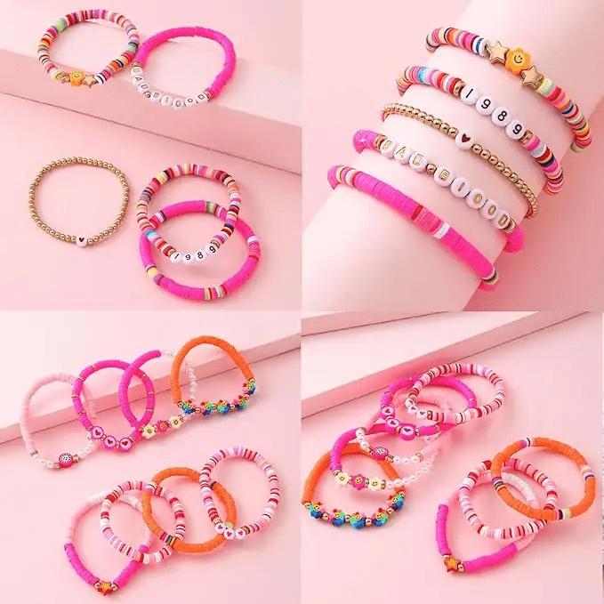 Polymer Clay Beads Jewelry Making Kit 1480PCS DIY Bracelet Necklace Craft Set 6mm 4mm PCB149 - with | Sold by Uncle Wiener's Wholesale