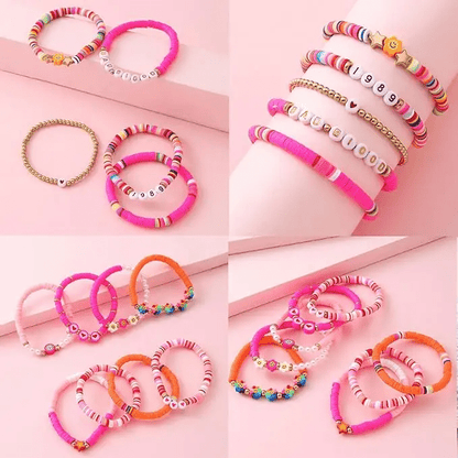 Polymer Clay Beads Jewelry Making Kit 1480PCS DIY Bracelet Necklace Craft Set 6mm 4mm PCB149 - with | Sold by Uncle Wiener's Wholesale