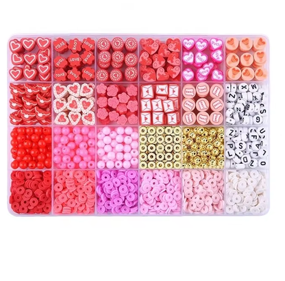 Polymer Clay Beads Jewelry Making Kit 1480PCS DIY Bracelet Necklace Craft Set 6mm 4mm PCB149 - with | Sold by Uncle Wiener's Wholesale