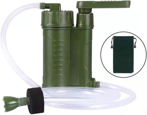 Portable 2 - Stage Water Filtration System – 0.01 Micron Camping Filter | QJUFA7 - with | Sold by Uncle Wiener's Wholesale