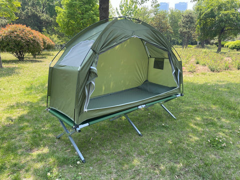 Portable Camping Cot Tent Combo with Sleeping Bag & Mattress – TS089 - with | Sold by Uncle Wiener's Wholesale