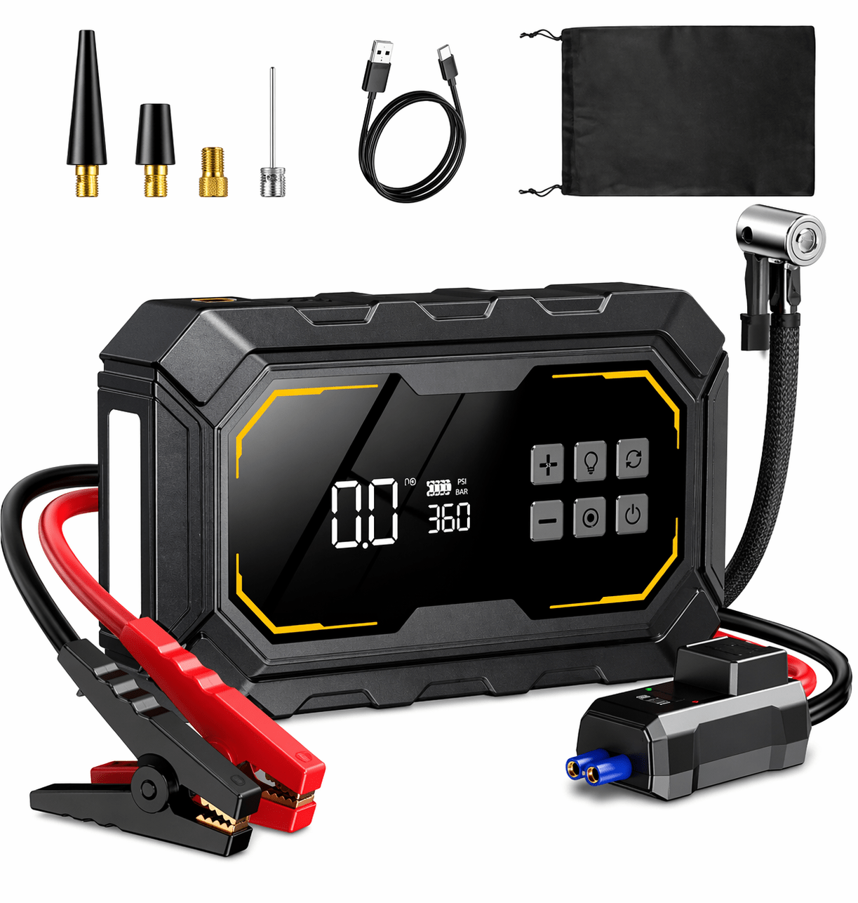 Portable Car Jump Starter 1000A Peak Lithium Battery Booster with USB Output J1000 - with | Sold by Uncle Wiener's Wholesale