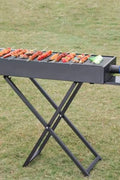 Portable Charcoal BBQ Grill with Blower – 12″x35″ Folding Steel Camping Grill for Outdoor Cooking – 250612C - with | Sold by Uncle Wiener's Wholesale
