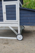 Portable Chicken Tractor Coop with Wheels – Outdoor Wooden Hen House with Nesting Box & Run MSHC046 - with | Sold by Uncle Wiener's Wholesale