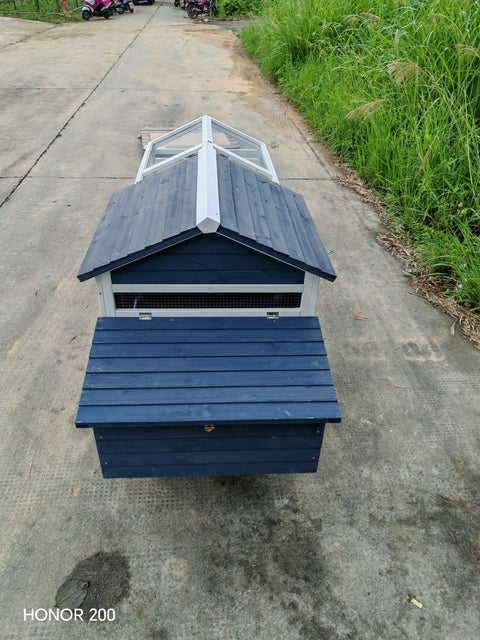 Portable Chicken Tractor Coop with Wheels – Outdoor Wooden Hen House with Nesting Box & Run MSHC046 - with | Sold by Uncle Wiener's Wholesale