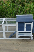 Portable Chicken Tractor Coop with Wheels – Outdoor Wooden Hen House with Nesting Box & Run MSHC046 - with | Sold by Uncle Wiener's Wholesale