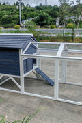 Portable Chicken Tractor Coop with Wheels – Outdoor Wooden Hen House with Nesting Box & Run MSHC046 - with | Sold by Uncle Wiener's Wholesale