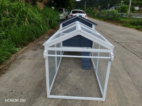 Portable Chicken Tractor Coop with Wheels – Outdoor Wooden Hen House with Nesting Box & Run MSHC046 - with | Sold by Uncle Wiener's Wholesale