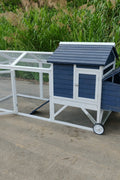 Portable Chicken Tractor Coop with Wheels – Outdoor Wooden Hen House with Nesting Box & Run MSHC046 - with | Sold by Uncle Wiener's Wholesale