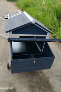 Portable Chicken Tractor Coop with Wheels – Outdoor Wooden Hen House with Nesting Box & Run MSHC046 - with | Sold by Uncle Wiener's Wholesale