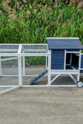 Portable Chicken Tractor Coop with Wheels – Outdoor Wooden Hen House with Nesting Box & Run MSHC046 - with | Sold by Uncle Wiener's Wholesale