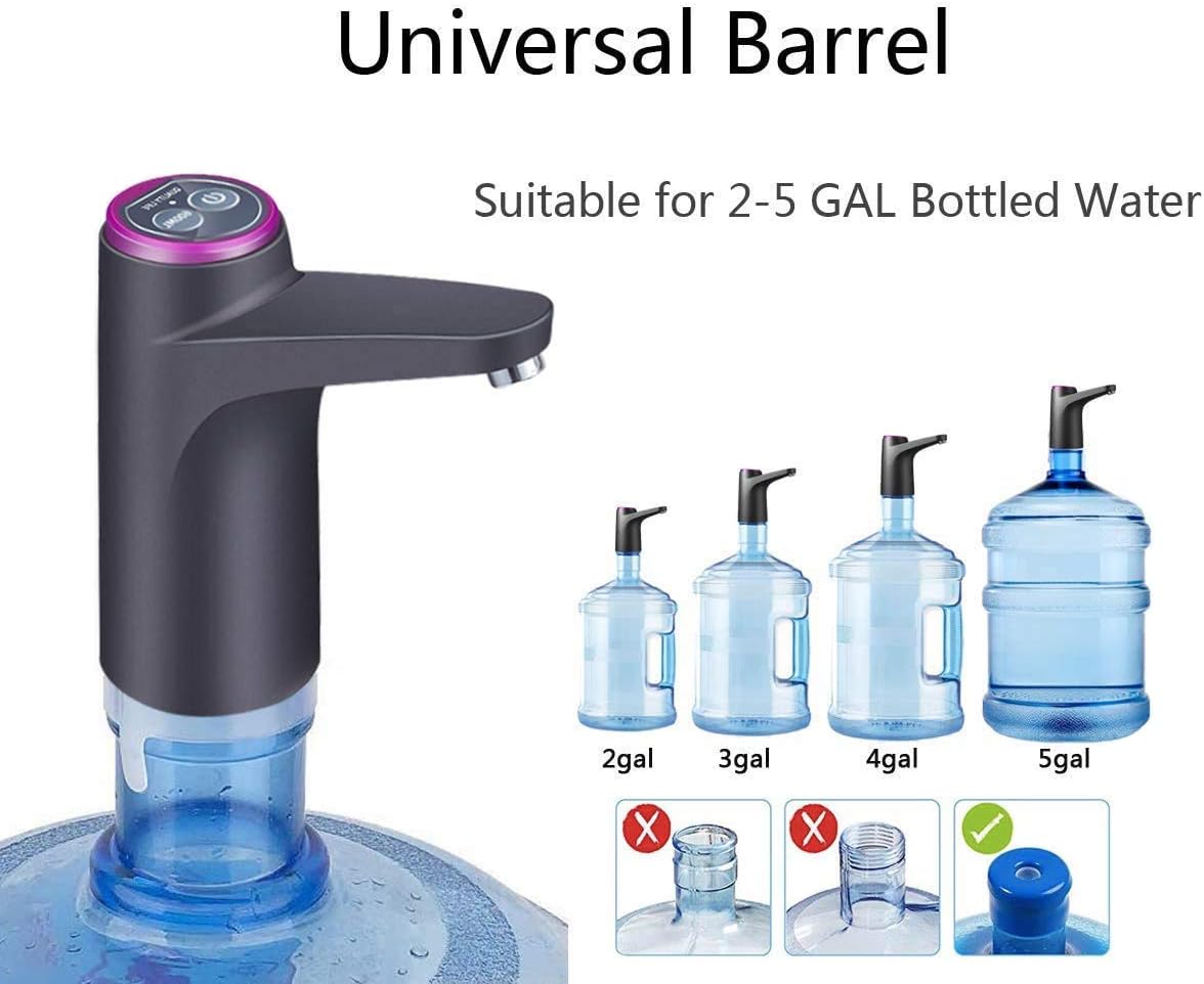 Portable Electric Water Bottle Pump for 3–5 Gallon Jugs USB Rechargeable Auto Shut - Off Dispenser WDP35U - with | Sold by Uncle Wiener's Wholesale