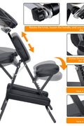 Portable Massage Chair – Adjustable Folding Spa Chair with Carrying Bag, Waterproof PU Leather, Heavy - Duty Steel Frame – AMC66 - with | Sold by Uncle Wiener's Wholesale