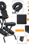 Portable Massage Chair – Adjustable Folding Spa Chair with Carrying Bag, Waterproof PU Leather, Heavy - Duty Steel Frame – AMC66 - with | Sold by Uncle Wiener's Wholesale