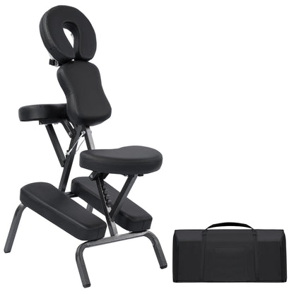 Portable Massage Chair – Adjustable Folding Spa Chair with Carrying Bag, Waterproof PU Leather, Heavy - Duty Steel Frame – AMC66 - with | Sold by Uncle Wiener's Wholesale