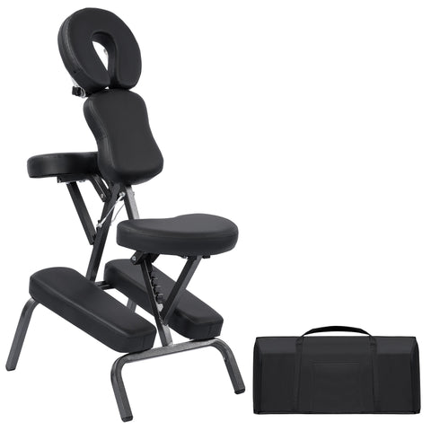 Portable Massage Chair – Adjustable Folding Spa Chair with Carrying Bag, Waterproof PU Leather, Heavy - Duty Steel Frame – AMC66 - with | Sold by Uncle Wiener's Wholesale