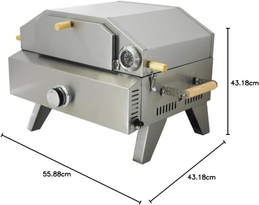 Portable Propane Pizza Oven Outdoor Stainless Steel Gas Pizza Oven Kit HPO02S - with | Sold by Uncle Wiener's Wholesale