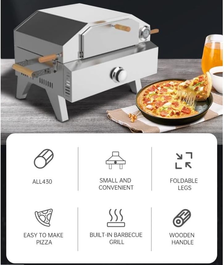 Portable Propane Pizza Oven Outdoor Stainless Steel Gas Pizza Oven Kit HPO02S - with | Sold by Uncle Wiener's Wholesale