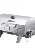 Portable Stainless Steel Gas BBQ Grill HGG2002U – 12,000 BTU Tabletop Grill – CSA Certified – Propane or Butane – Foldable Legs - with | Sold by Uncle Wiener's Wholesale