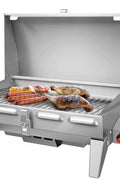 Portable Stainless Steel Gas BBQ Grill HGG2002U – 12,000 BTU Tabletop Grill – CSA Certified – Propane or Butane – Foldable Legs - with | Sold by Uncle Wiener's Wholesale