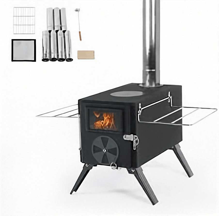 Portable Wood Burning Tent Stove – Compact Camping Heater | 127155 - Camping Gear with | Sold by Uncle Wiener's Wholesale