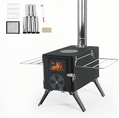 Portable Wood Burning Tent Stove – Compact Camping Heater | 127155 - Camping Gear with | Sold by Uncle Wiener's Wholesale