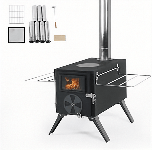 Portable Wood Burning Tent Stove – Compact Camping Heater | 127155 - Camping Gear with | Sold by Uncle Wiener's Wholesale