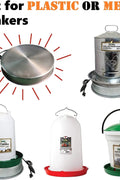 Poultry Water Drinker Heater Base 30W – Anti - Freeze Chicken Water Heater with Stainless Steel Base S3128 - with | Sold by Uncle Wiener's Wholesale