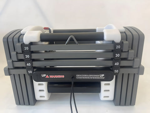 Power Block Adjustable Dumbbell Set 20–50LB – Heavy Duty Steel PowerBlock Style Weights – DB0550BA - with | Sold by Uncle Wiener's Wholesale