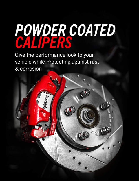 Power Stop Rear S5420 Pair of High - Temp Red Powder Coated Calipers For Dodge Durango 2011 - 2024, Jeep Grand Cherokee 2011 - 2021, Jeep Grand Cherokee WK 2022 [Model Specific] - with | Sold by Uncle Wiener's Wholesale