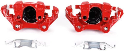 Power Stop Rear S5420 Pair of High - Temp Red Powder Coated Calipers For Dodge Durango 2011 - 2024, Jeep Grand Cherokee 2011 - 2021, Jeep Grand Cherokee WK 2022 [Model Specific] - with | Sold by Uncle Wiener's Wholesale