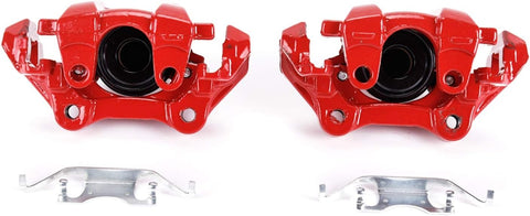 Power Stop Rear S5420 Pair of High - Temp Red Powder Coated Calipers For Dodge Durango 2011 - 2024, Jeep Grand Cherokee 2011 - 2021, Jeep Grand Cherokee WK 2022 [Model Specific] - with | Sold by Uncle Wiener's Wholesale