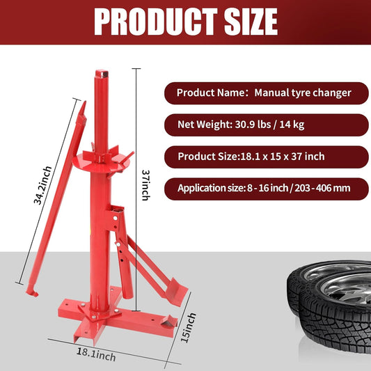 PowerLift Manual Tire Changer Base – Portable Tire Mounting & Removal Tool | K9153 - Manual Tire Changer with | Sold by Uncle Wiener's Wholesale