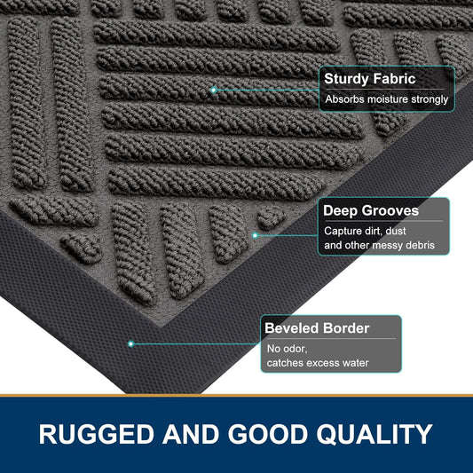 Premium Indoor/Outdoor Entry Mats – Heavy - Duty Non - Slip TPR Backing in 2×3, 3×4 & 3×5 FT Sizes - with 24" × 35" (2×3 FT) | Sold by Uncle Wiener's Wholesale