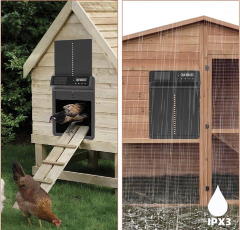 Premium Solar Powered Automatic Chicken Coop Door with Timer, Light Sensor & Remote Control 0128482 - with | Sold by Uncle Wiener's Wholesale