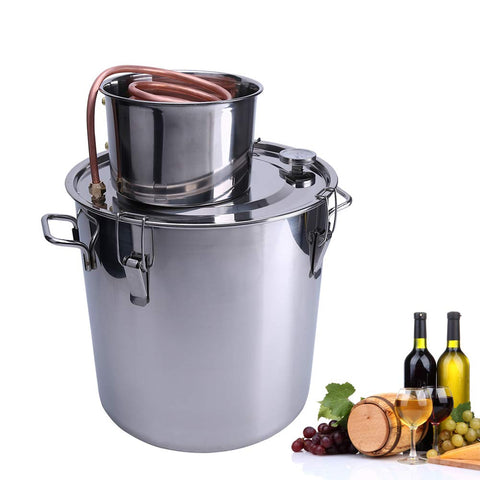 “8 Gallon Stainless Steel Alcohol Distiller Front View”

“3-Pot Thumper Distilling System for Alcohol or Oils”

“Premium Steel Water & Alcohol Distiller Kit”

“Home Use Stainless Steel Distiller 5.3 Gallon Size”