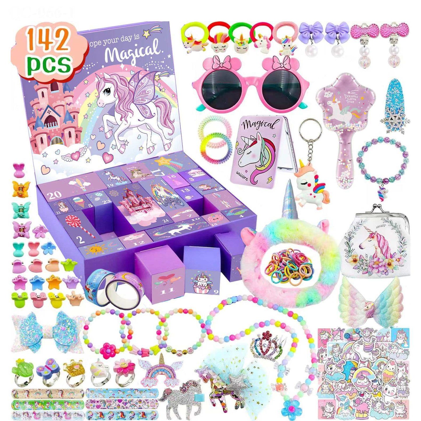Pretend Play Makeup Kit for Girls – 142PCS Dress Up Set | YS17637005 - with | Sold by Uncle Wiener's Wholesale