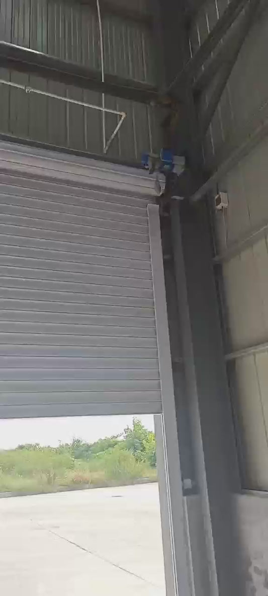 Automatic Aluminum Insulated Rolling Doors – Remote Control, PU Foam Filled Multiple Sizes Available