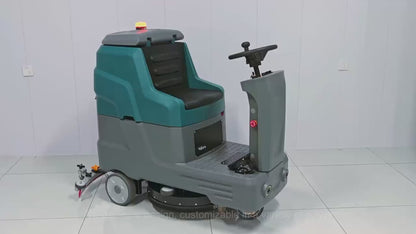 Electric Ride-On Floor Scrubber Cleaner – 40" Sweeper, Model: B30C70S