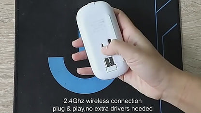 Ultra-Thin Dual Mode Bluetooth 5.1 & 2.4G Rechargeable Backlit Wireless Mouse LGMS007