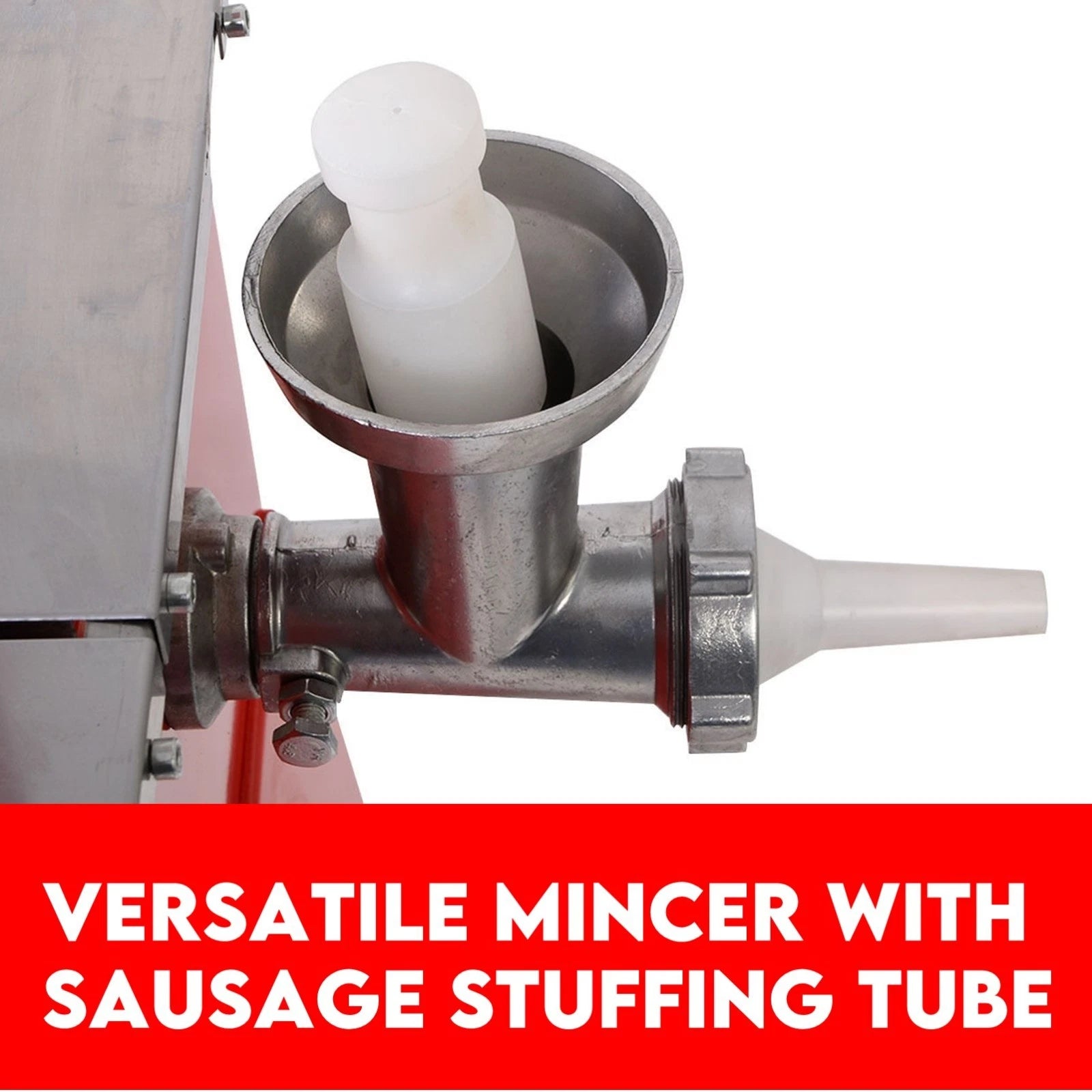 Pro Series 10” Meat Band Saw & Grinder – 2 - in - 1 Commercial Butcher & Meat Processing Machine - with Spare Blade | Sold by Uncle Wiener's Wholesale