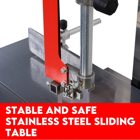 Pro Series 10” Meat Band Saw & Grinder – 2 - in - 1 Commercial Butcher & Meat Processing Machine - with Spare Blade | Sold by Uncle Wiener's Wholesale