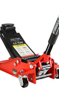 Pro Steel 3 Ton Low Profile Racing Floor Jack - Dual Pistons Quick Lift Pump, Red Heavy Duty Hydraulic Jack, 3.3" - 18.5" Lift Range, 6600 lb Capacity - with Red - Lift Range 3.3" - 18.5" | Sold by Uncle Wiener's Wholesale