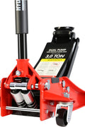 Pro Steel 3 Ton Low Profile Racing Floor Jack - Dual Pistons Quick Lift Pump, Red Heavy Duty Hydraulic Jack, 3.3" - 18.5" Lift Range, 6600 lb Capacity - with Red - Lift Range 3.3" - 18.5" | Sold by Uncle Wiener's Wholesale