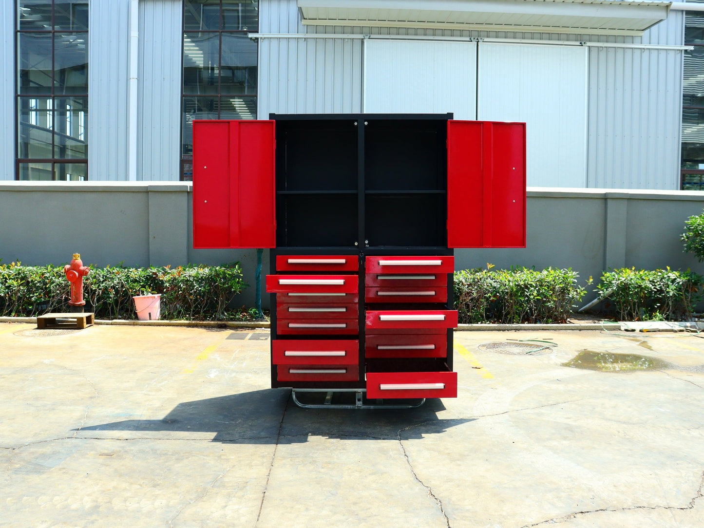 Professional 12 - Drawer Garage Tool Cabinet – Heavy - Duty Steel Bench H4FT14D2 - with Blue Finish | Sold by Uncle Wiener's Wholesale