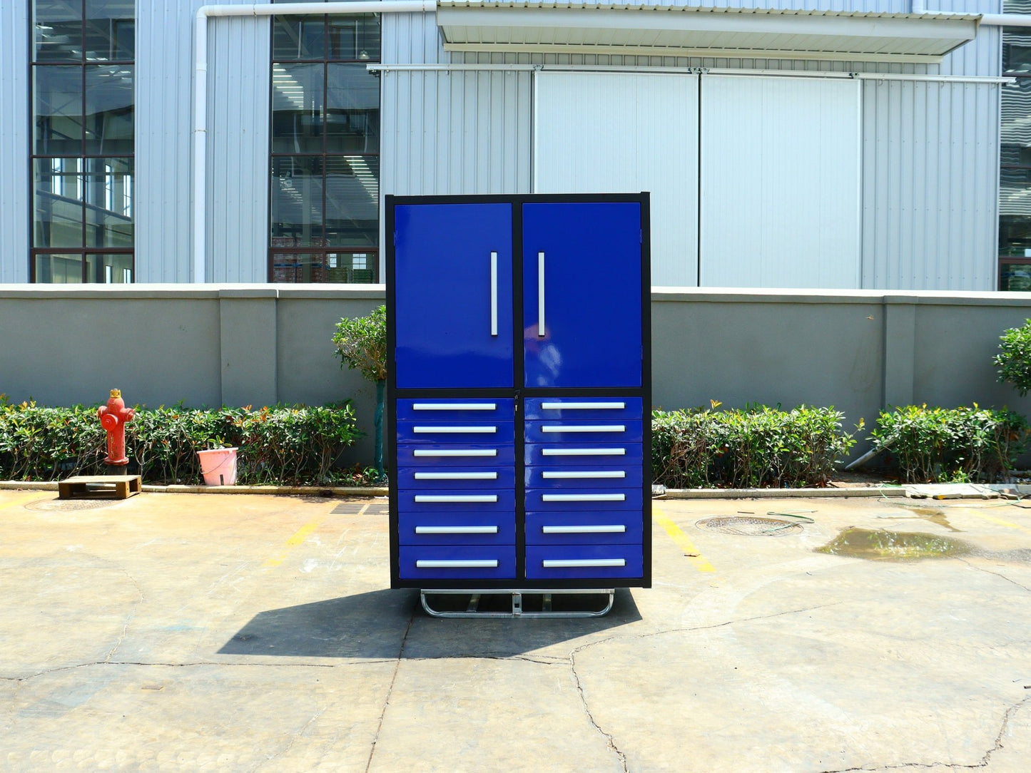 Professional 12 - Drawer Garage Tool Cabinet – Heavy - Duty Steel H4FT14D2 - with Blue Finish | Sold by Uncle Wiener's Wholesale